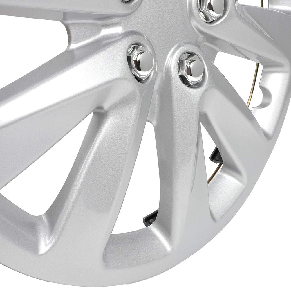 4PC Set 16 inch Silver Hubcap Wheel Cover Snap On Hubcap Y159338