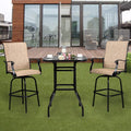 31"x 31" x 40" Black Wrought Iron Glass Bar Table M123039