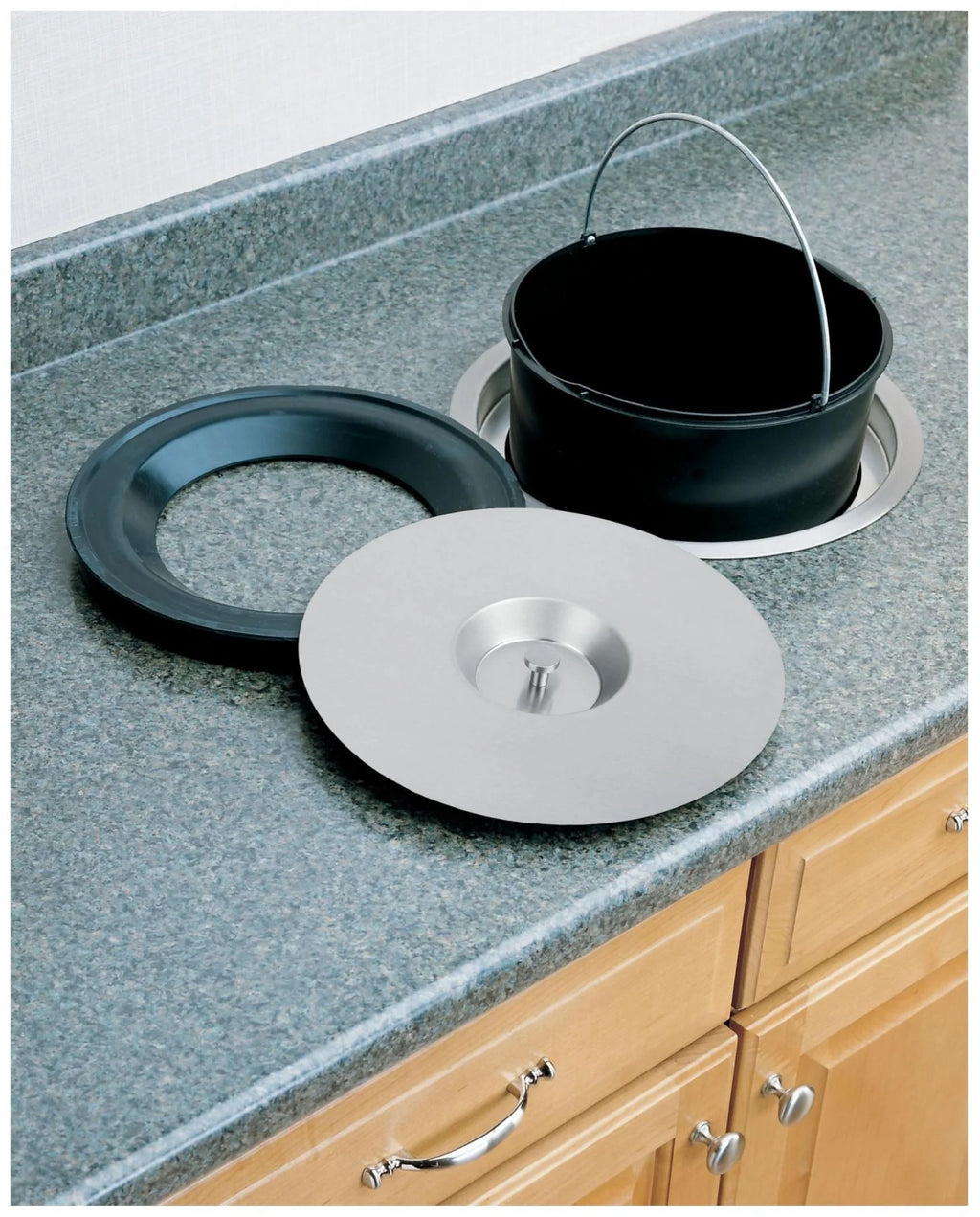 12-1/4" Counter Mount Trash/Ice Container - Stainless M780