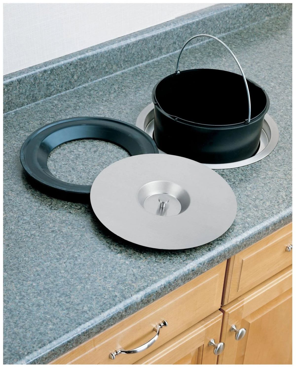 12-1/4" Counter Mount Trash/Ice Container - Stainless M780