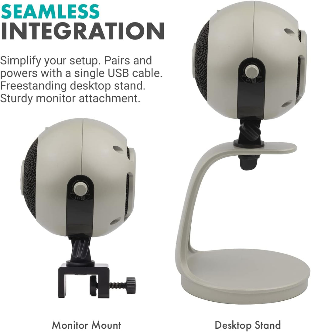 Pearl White 1080p HD Webcam and Condenser Microphone B4437