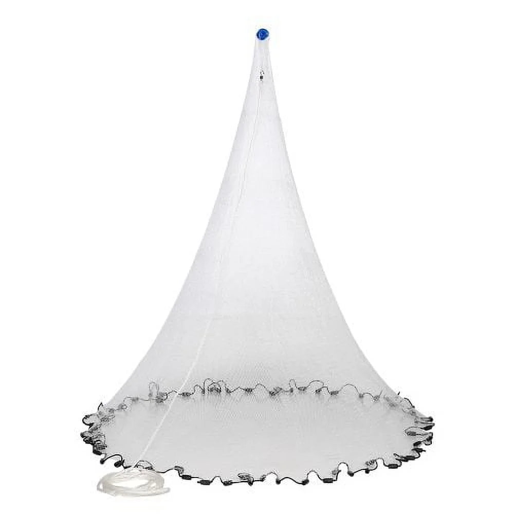 Cast Net, Clear, 4' radius, 3/8" mesh, 3/4 Lb wts T2719