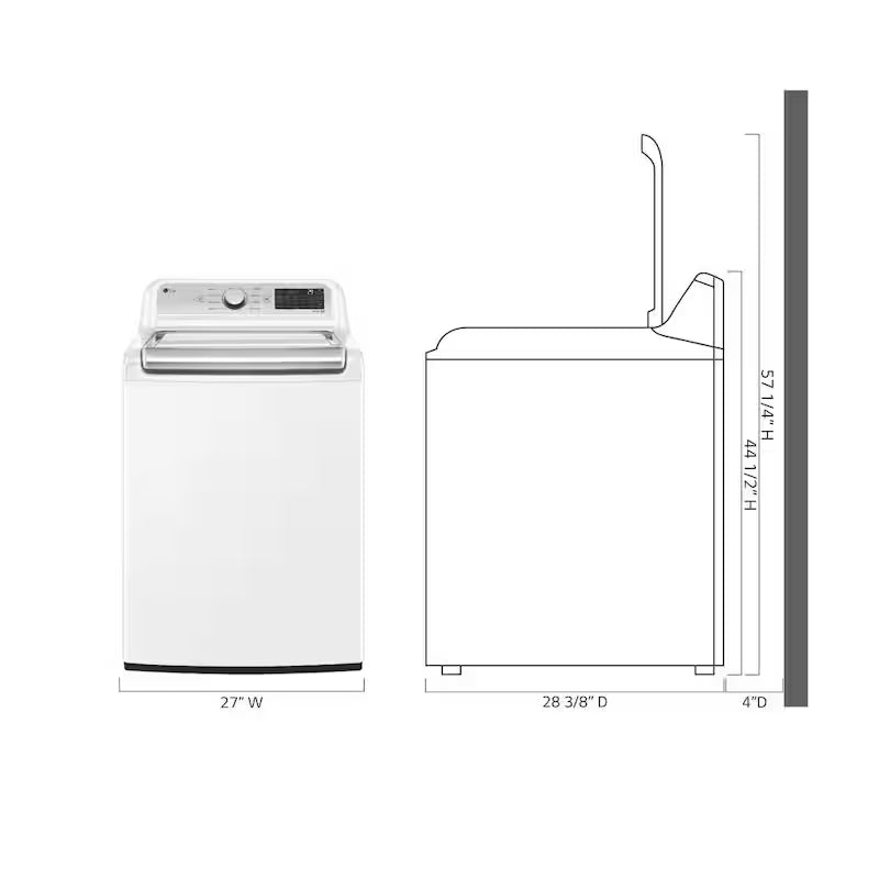 5.5 cu. ft. Smart Top Load Washer in White Q548