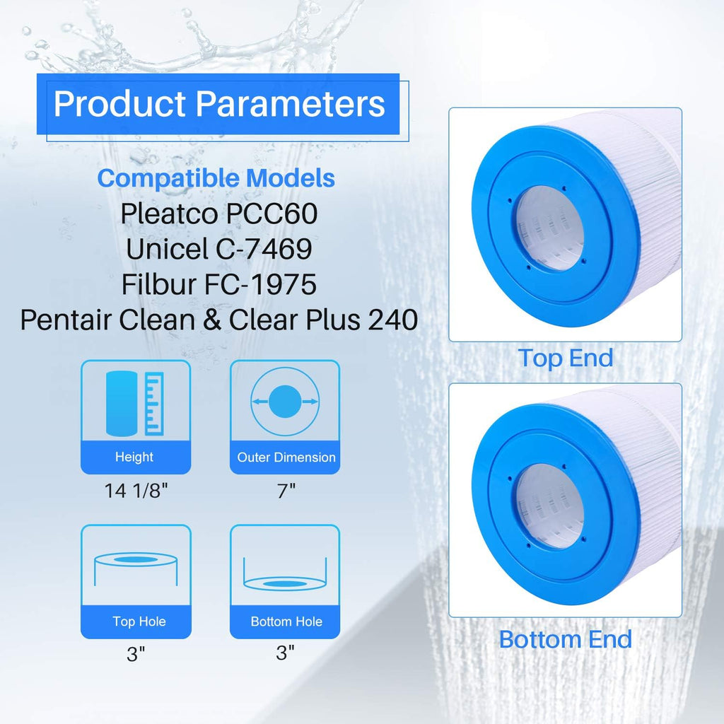 4 Pack 60 sq. ft. Filter Cartridge X6120
