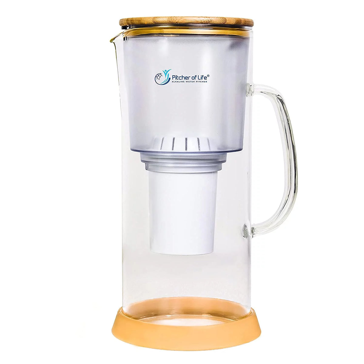 Alkaline Water Filter Pitcher with Bamboo Lid R9479
