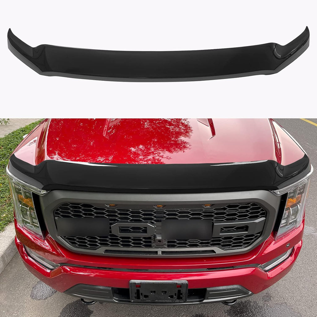 Glossy Carbon Fiber Hood Deflector for Ford F150 V34830