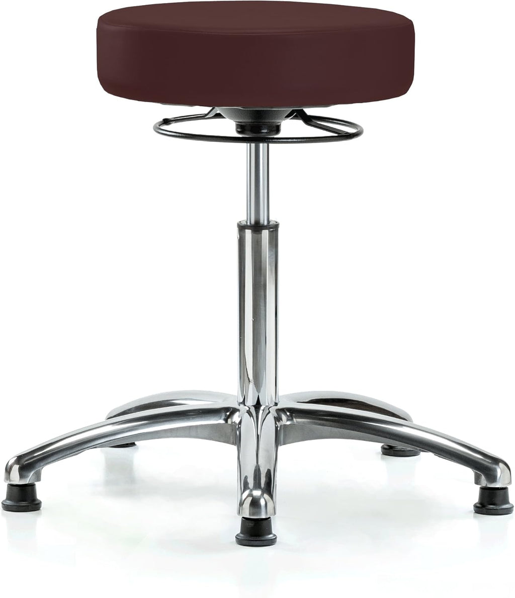 Chrome 360 Degree Adjustable Swivel Stool Imperial Blue Vinyl W720