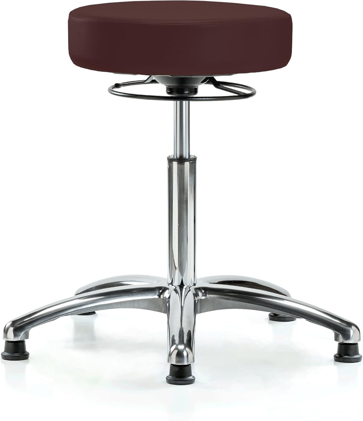Chrome 360 Degree Adjustable Swivel Stool Imperial Blue Vinyl W720