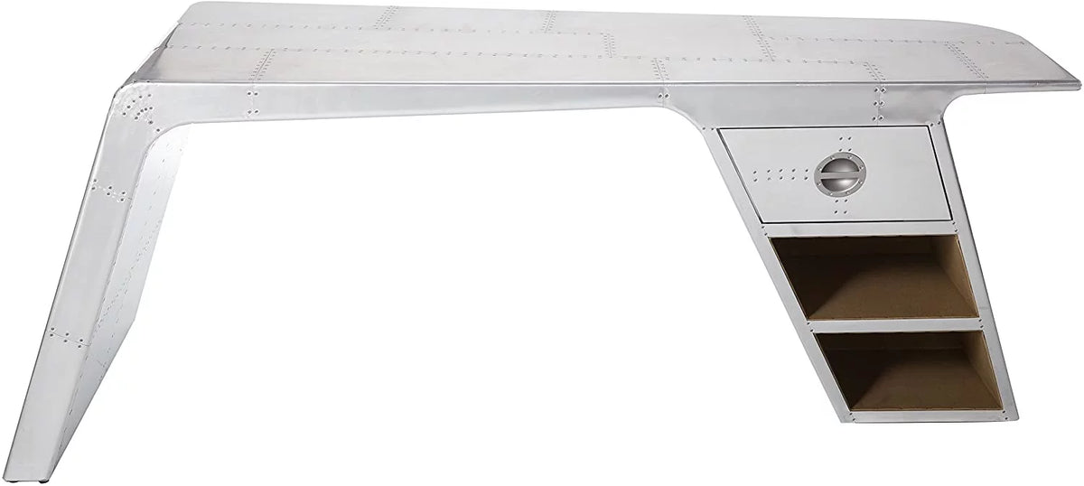 Aluminum Desk with 1 Drawer and 2 Shelves B445