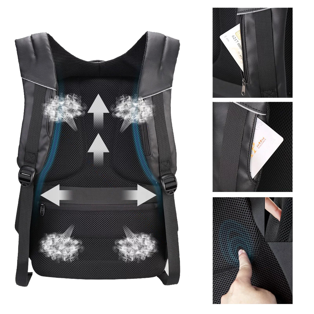 17.3 inch Anti-Theft Laptop Backpack with USB Charging Port B117