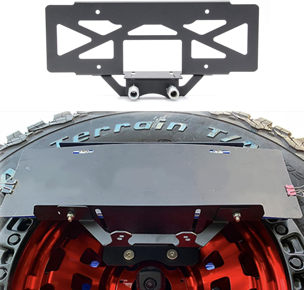 Rear Spare Tire Mount License Plate Relocation Bracket with 3rd Brake Light Mounting Bracket Kit for Jeep Wrangler JL 2018 2019 2020 2021 2022 Pack of 2 I137724