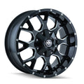 20x10 Black/Milled Spoke Wheel O91003