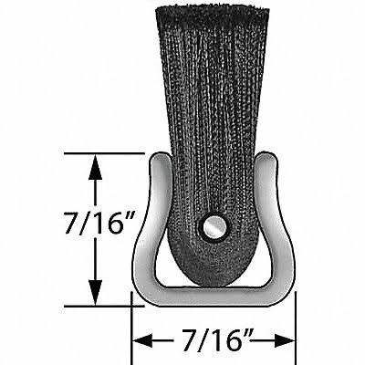 Strip Brush, 7/16W, 12 in L, Trim 2 in, Pkg of 10 A1948