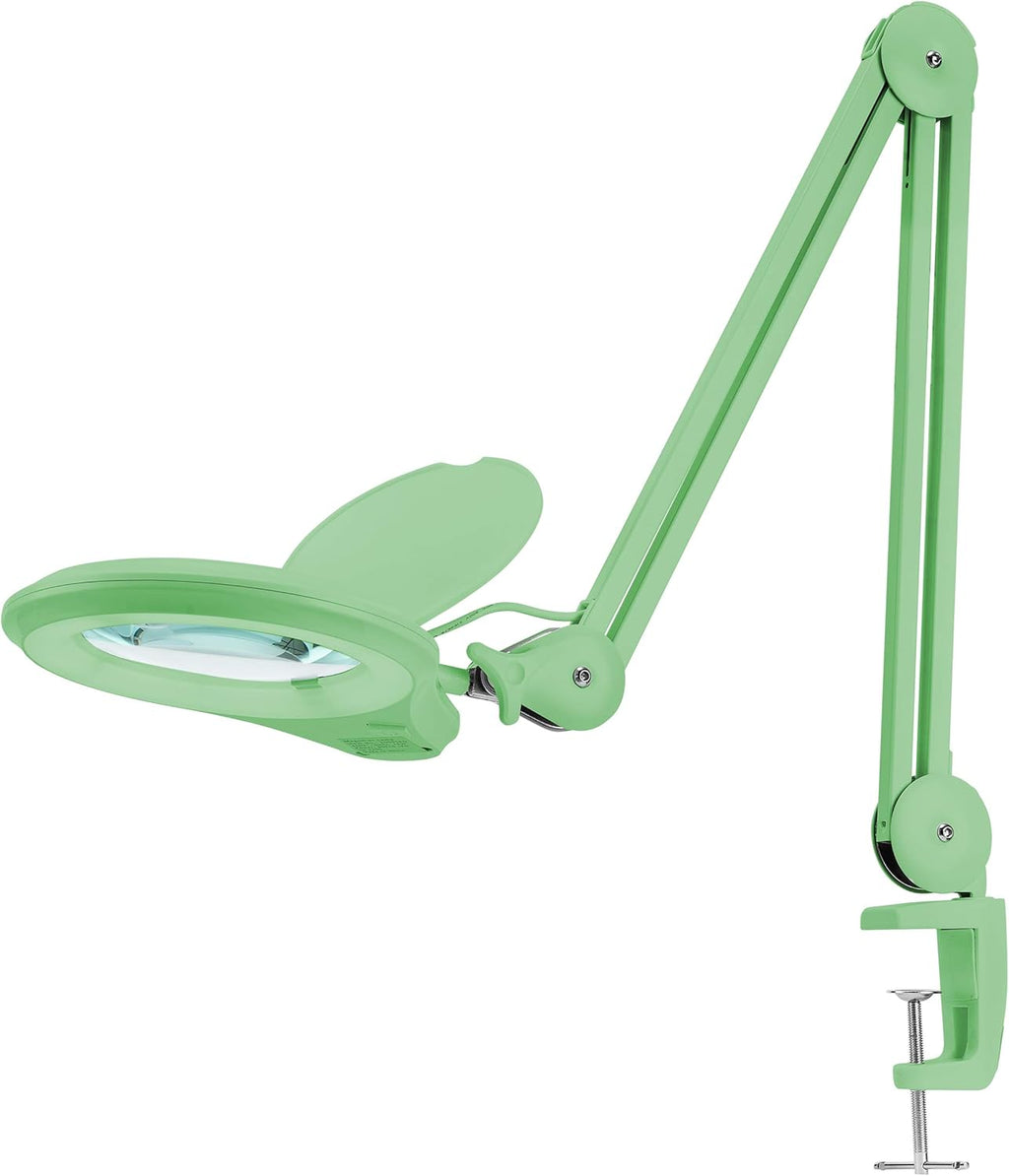 Gray 5 Inches Diameter Lens LED Magnifying Lamp with Clamp B842