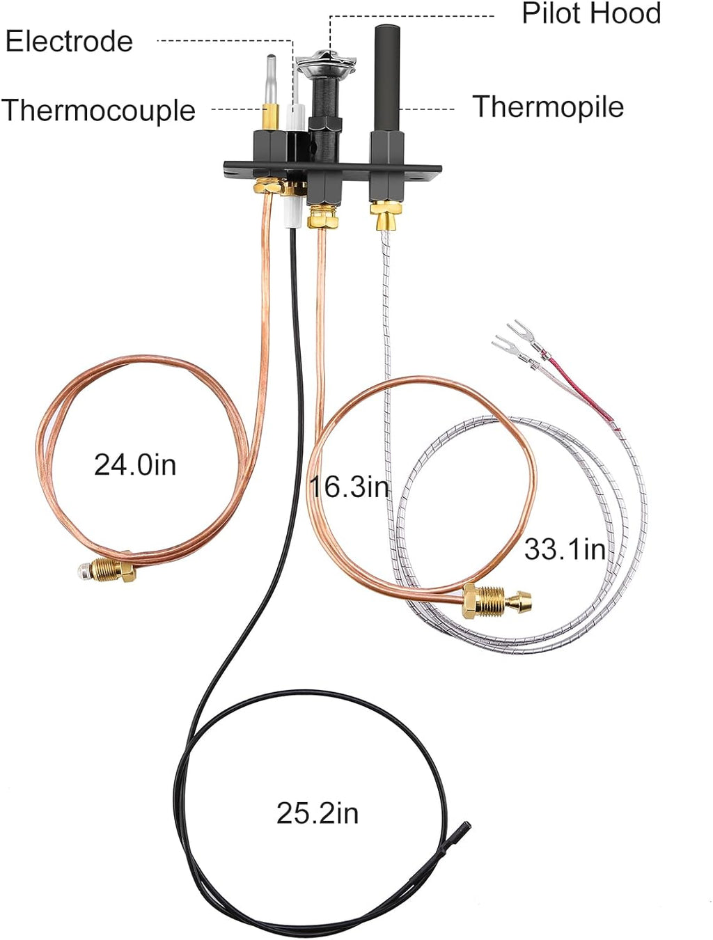 Propane and Natural Gas Pilot Assembly for Fireplace and Stoves U254