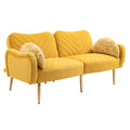 Velvet Love Seats Sofa with 2 Bolster Pillows Z78994