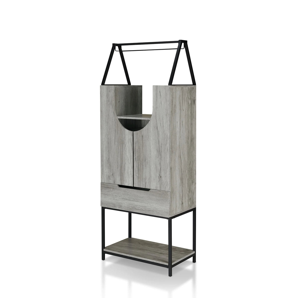 Contemporary Metal Wine Cabinet V478
