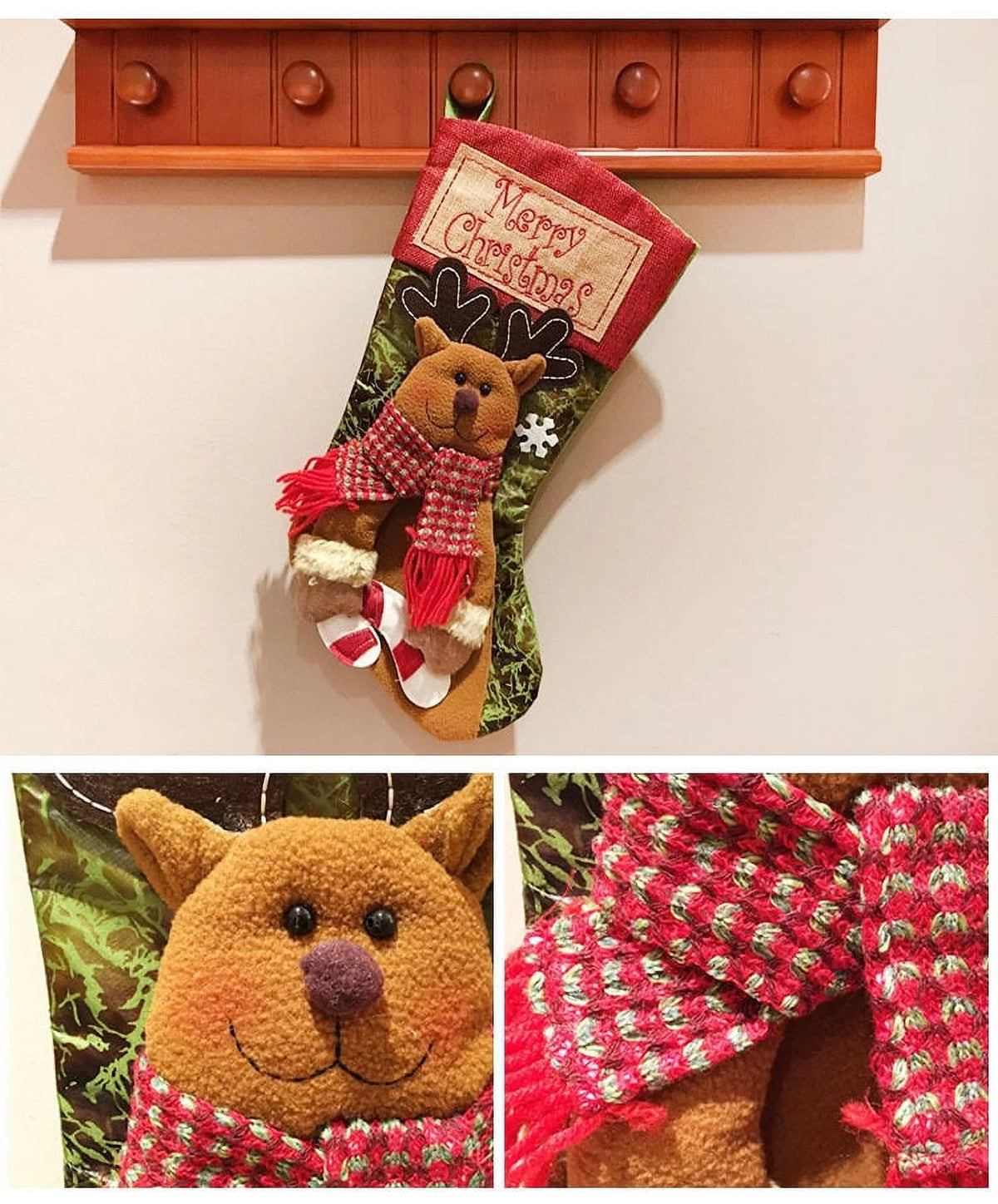 18" 3D Christmas Stockings 3 Pack Y682493