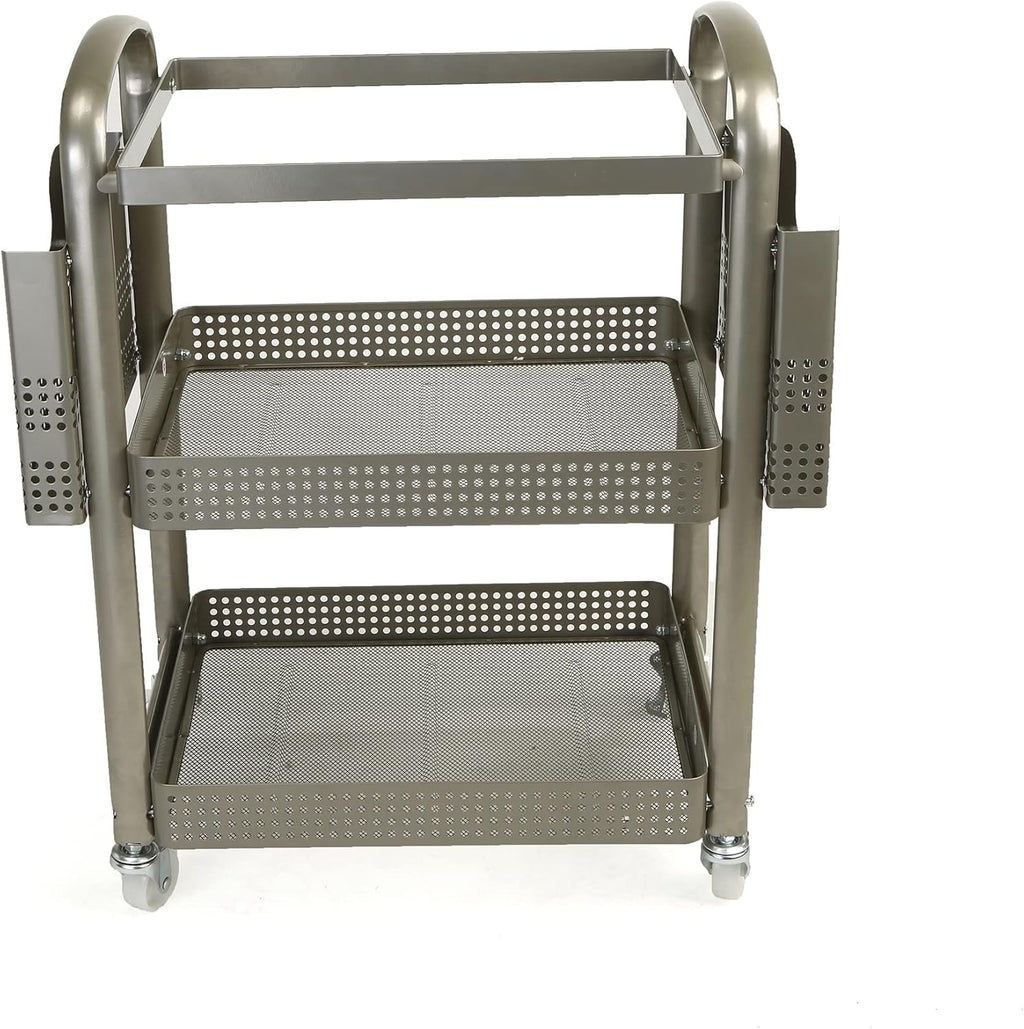 Silver Metal Mobile File Cart S152