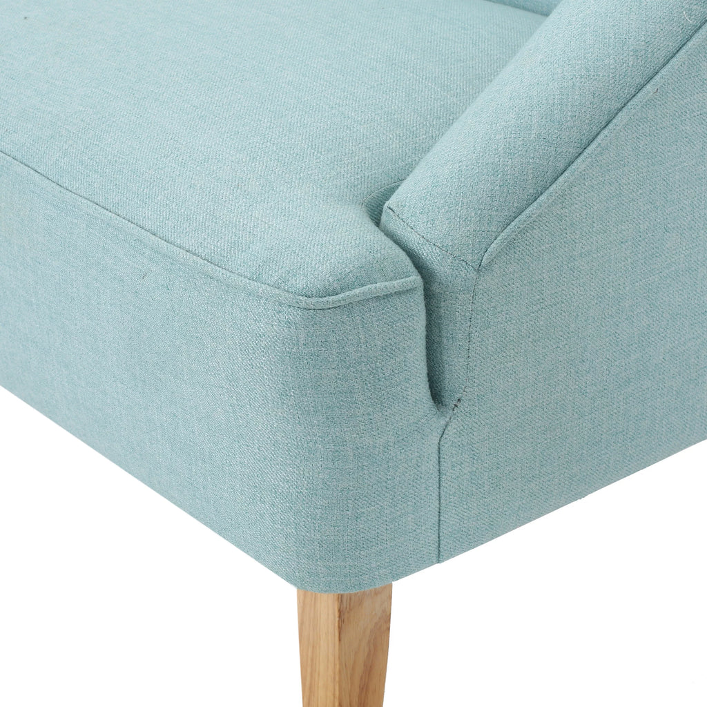 Light Blue Fabric Loveseat U6621
