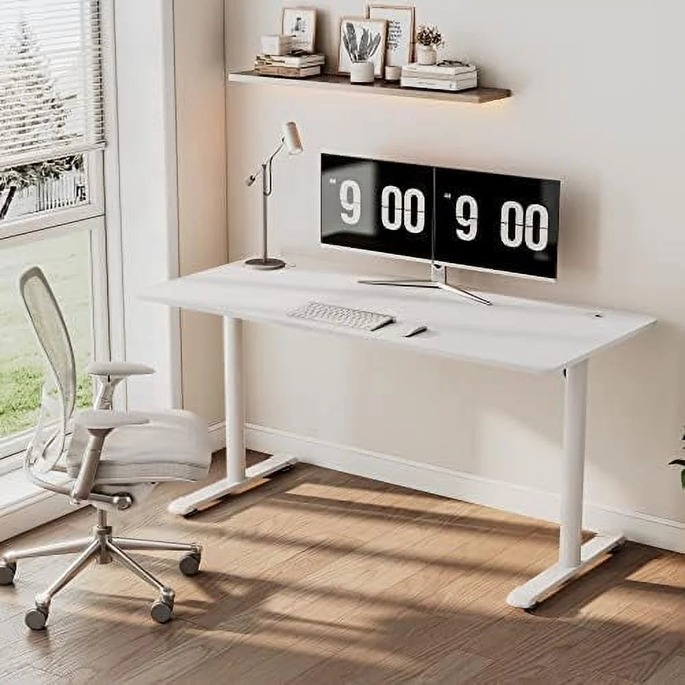 White 60 Inch Gaming Desk C7442