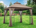 10' x 10' Gazebo with Mosquito Net and Corner Shelves U794