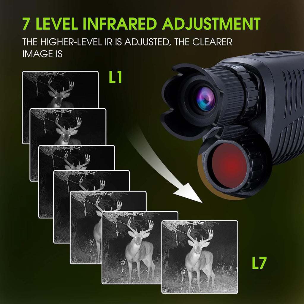 Digital Night Vision Monocular with 32 GB Micro SD Card J890666