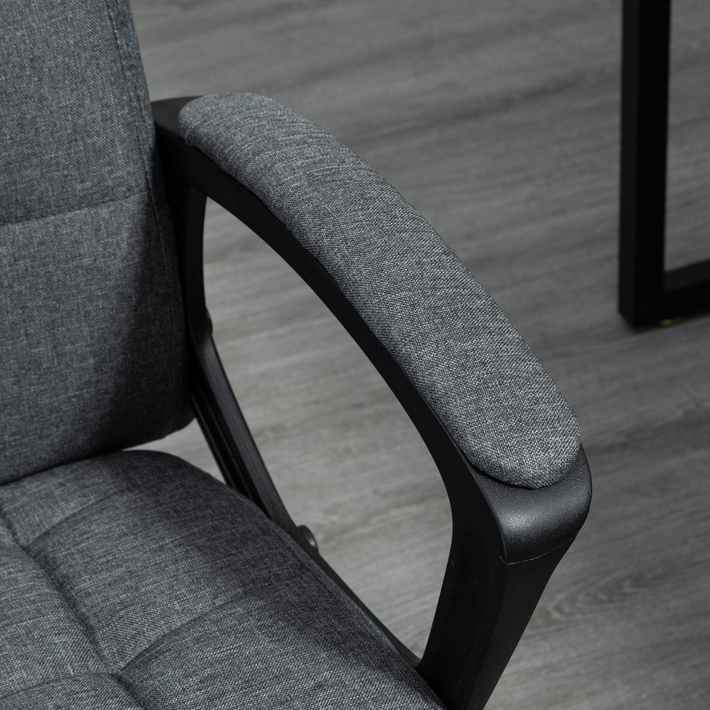 Gray Fluffy Home Office Chair with Adjustable Height X7917