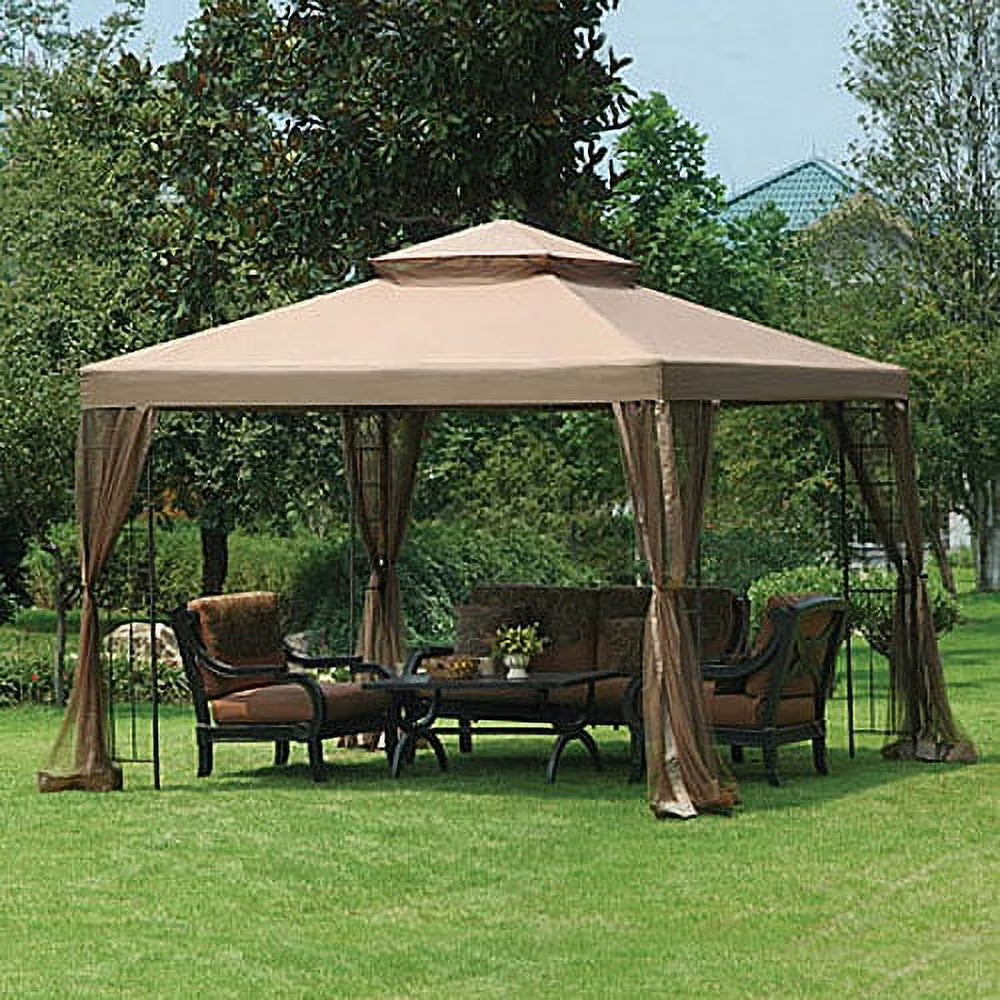 Replacement Canopy Top and Side Mosquito Netting Set for 10x10 Gazebo K2348