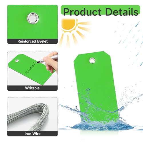 500 Plastic Shipping Tags with Wire E314
