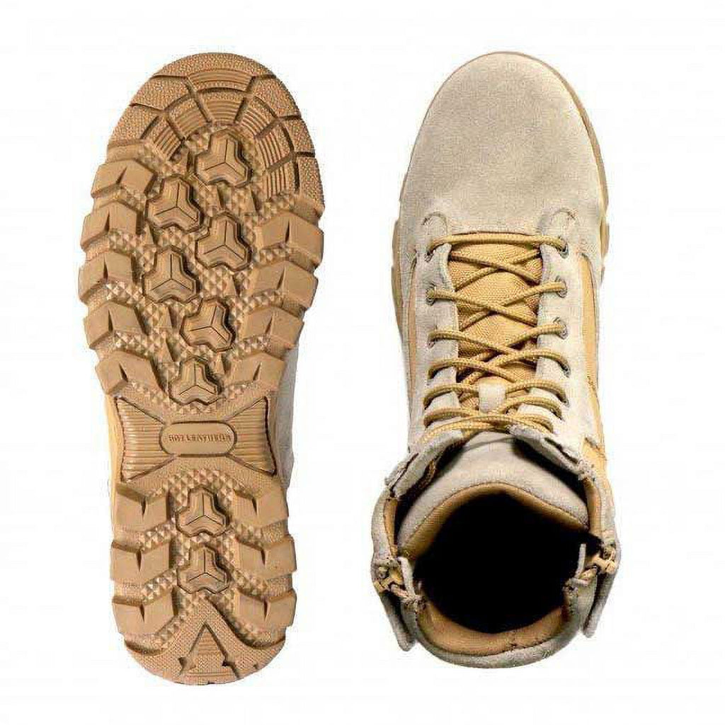 Tan Leather Lace Up Boots with Zippers H128