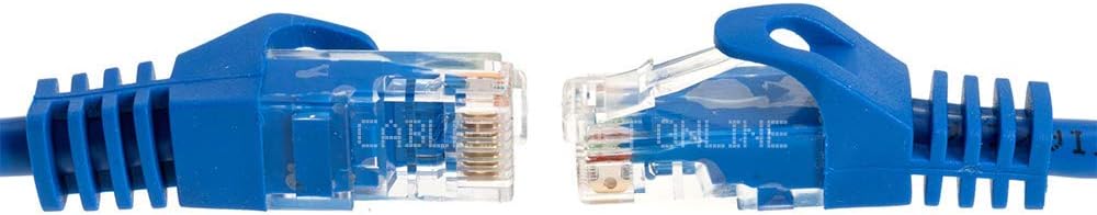 Snagless Cat5e Ethernet Patch Cable Blue 3 Feet Pack of 2 G835