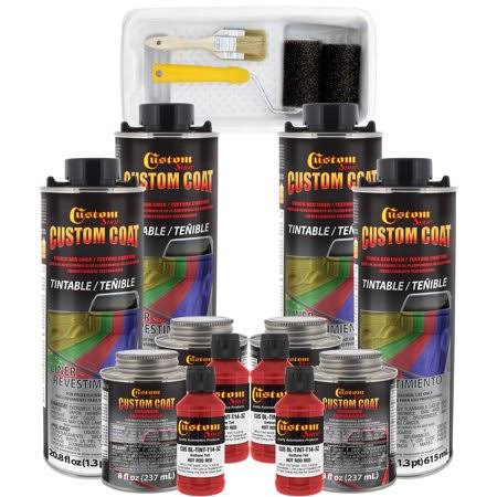 1 Gallon Red Urethane Truck Bed Liner Kit with Roller and Brush Applicator R89102