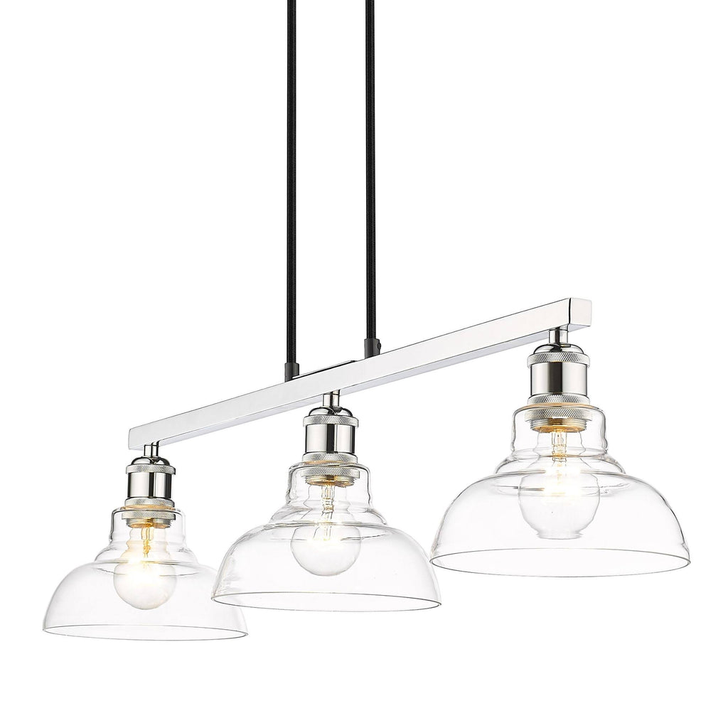 Matte Black 3 Light Semi-Flush M6258