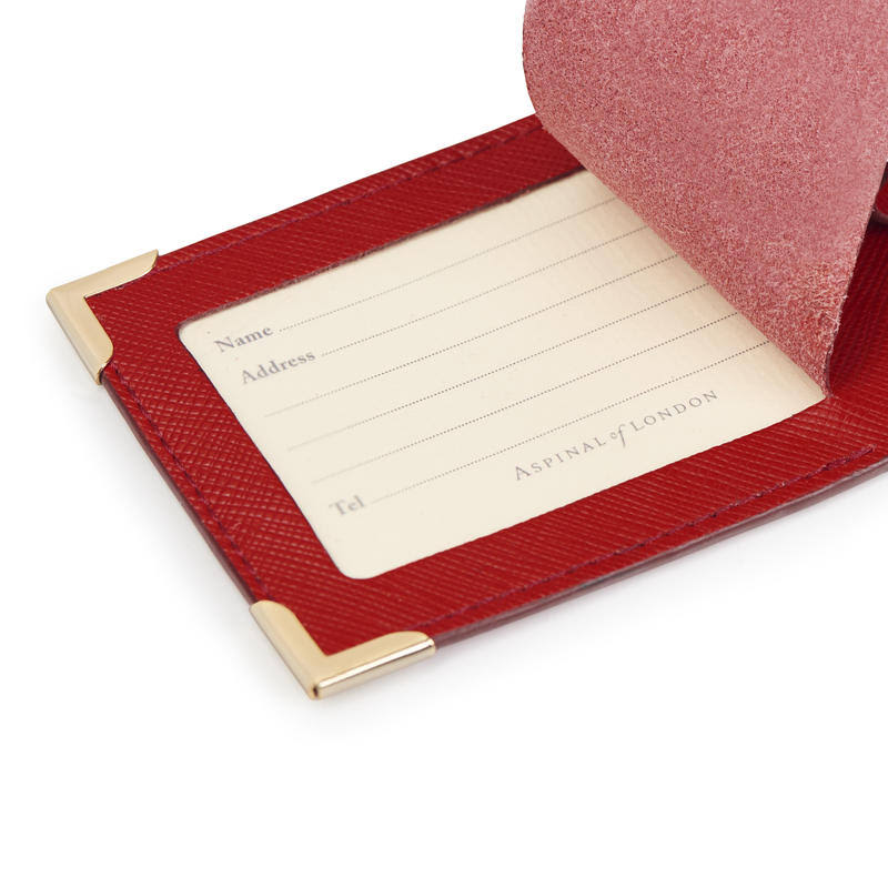 Set of 2 Red Luggage Tags W819