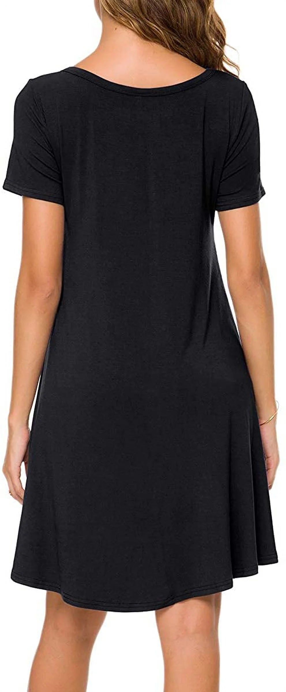 Women's Summer Casual T-shirt Dress Short Sleeve Boho Beach Dress N85333