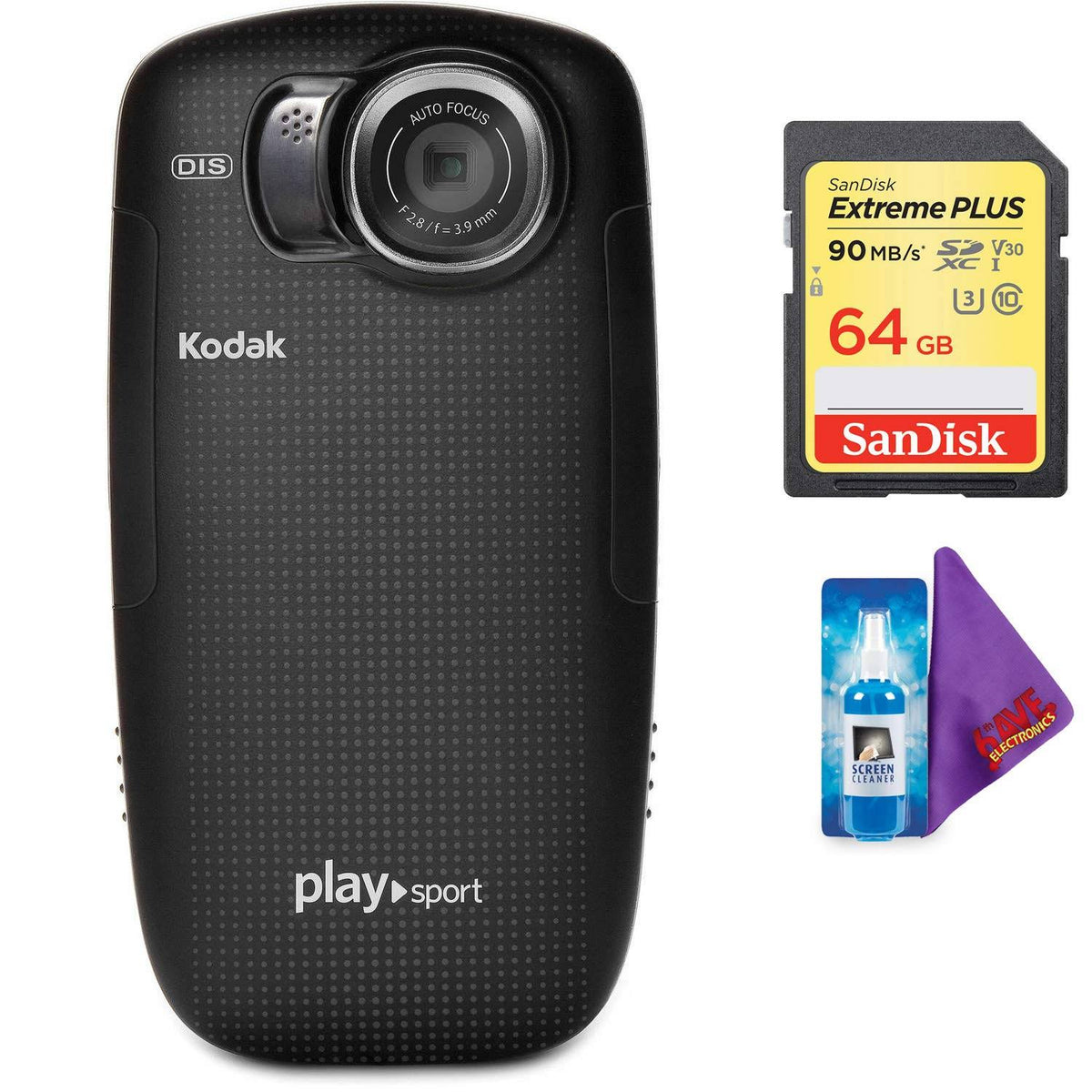 Black Video Camera with Pro Memory Card D558872