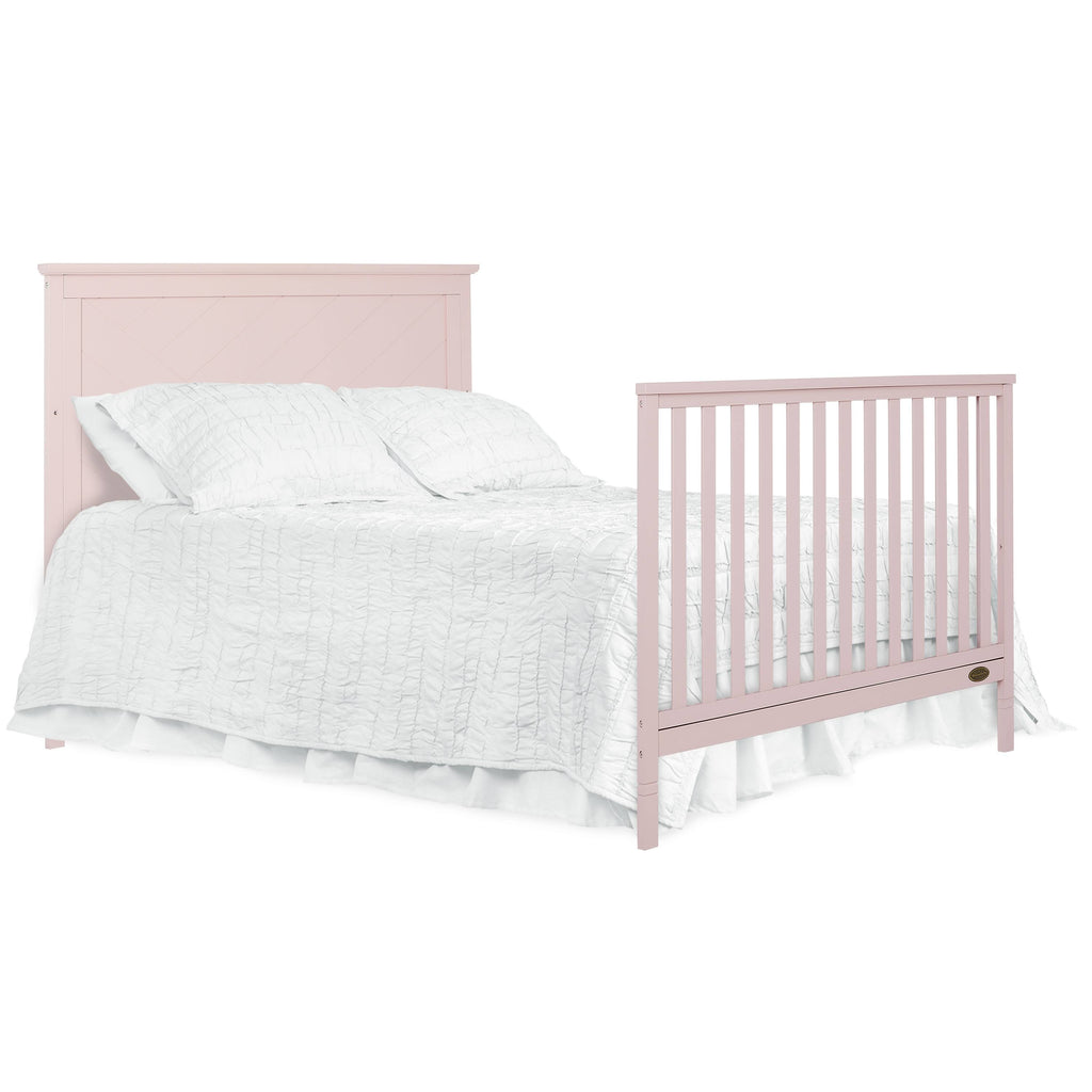 Blush Pink 5 in 1 Convertible Crib Q346
