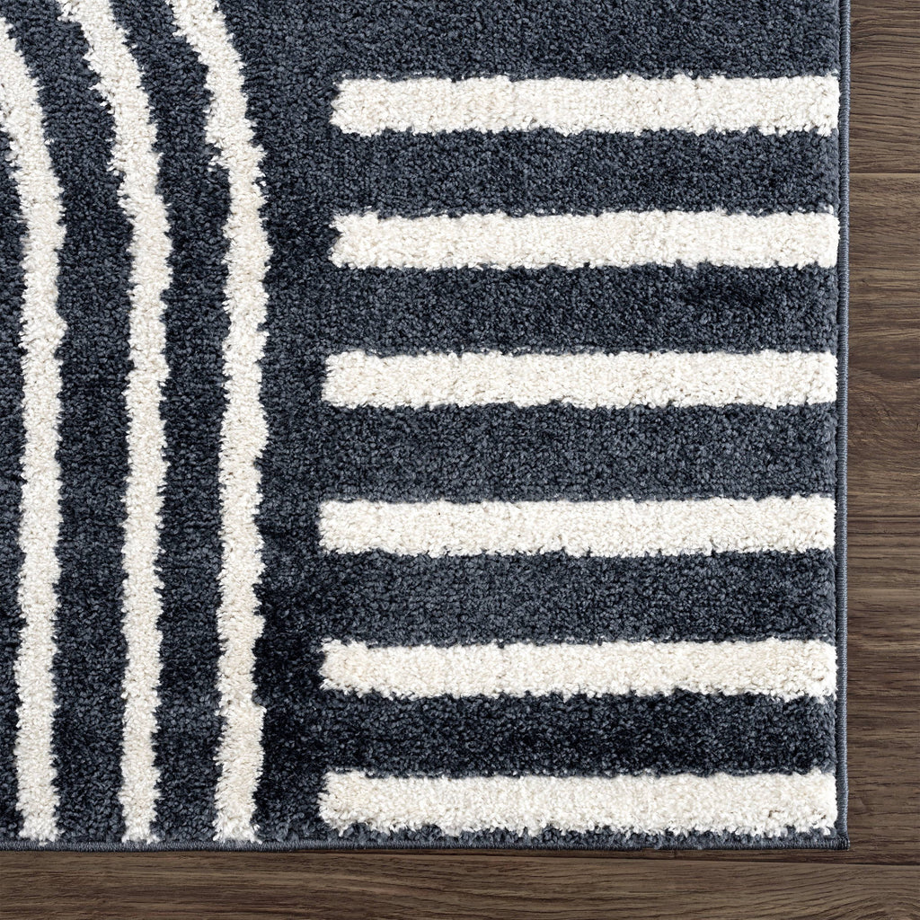 8 x 10 Cream Charcoal Area Rug A33583
