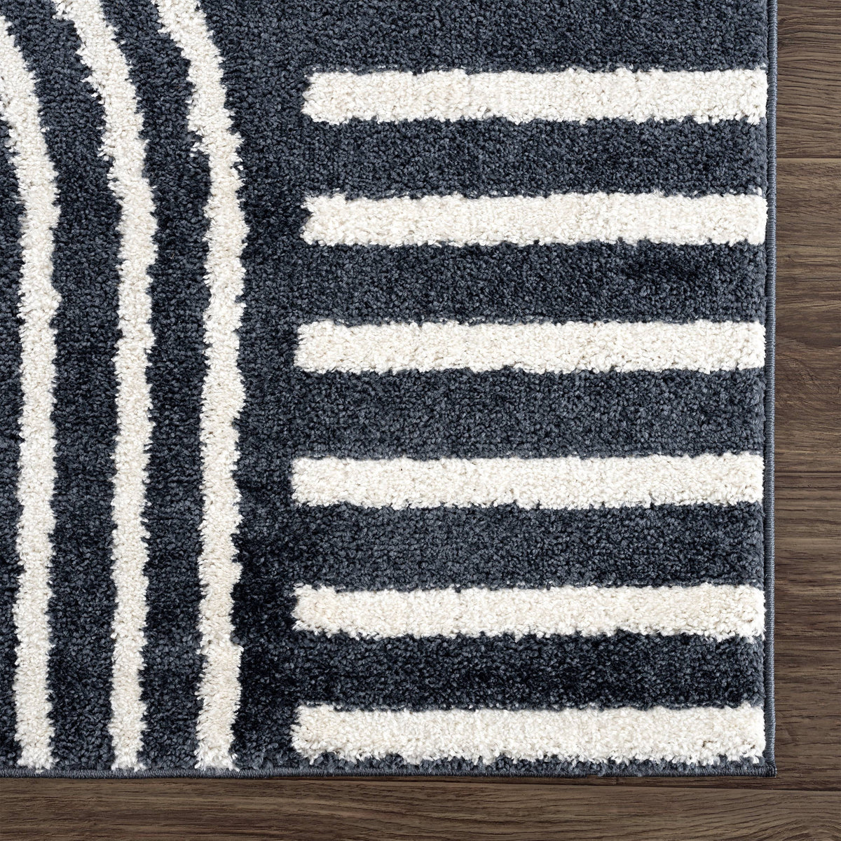 8 x 10 Cream Charcoal Area Rug A33583