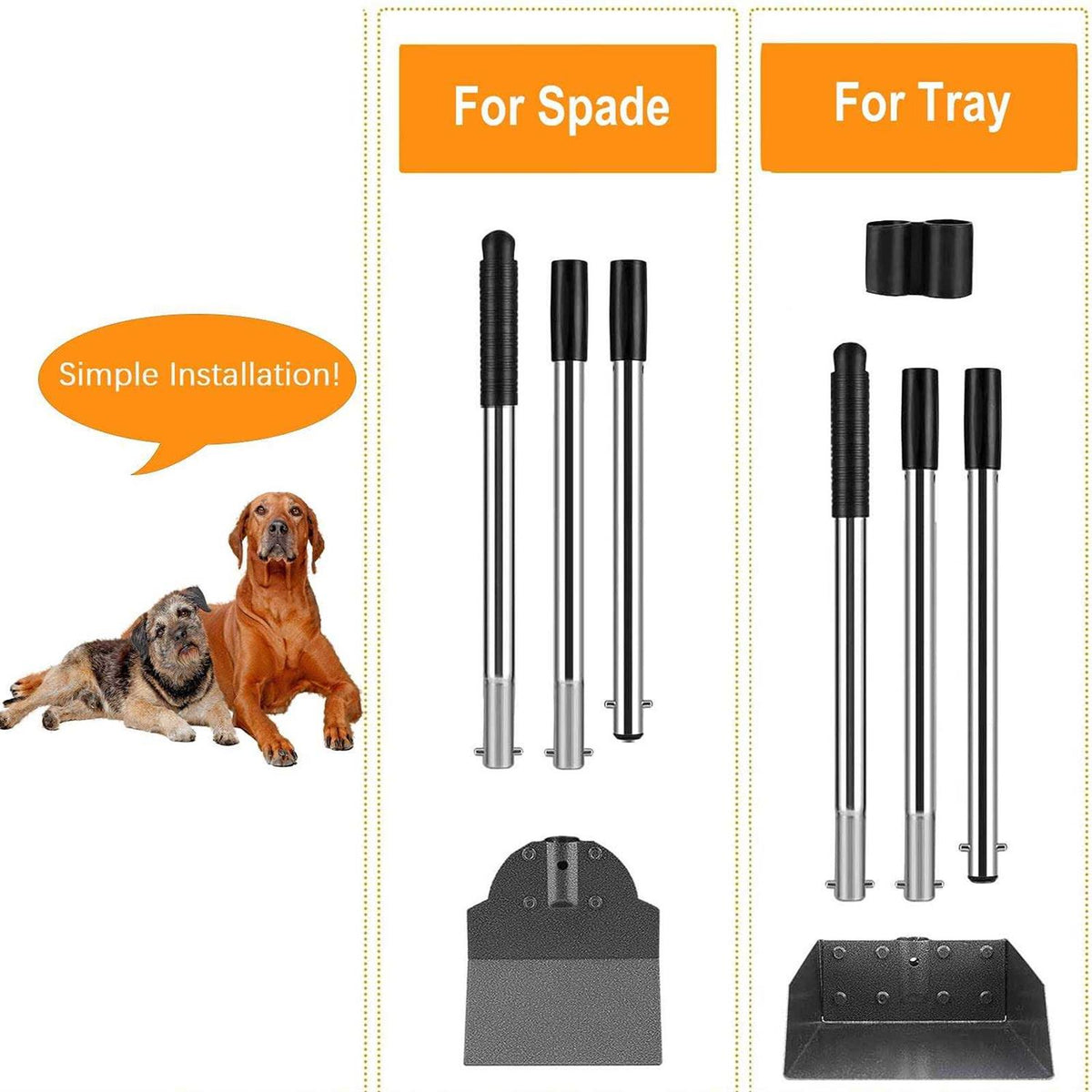 Metal Dog Pooper Scooper with Adjustable Long Handle Y1327