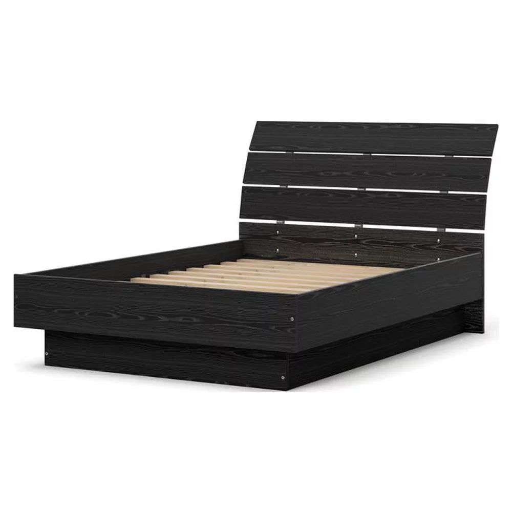 Full Bed with Slats Black Woodgrain R14305