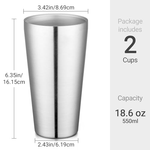 16 oz 4 Pack Stainless Steel Tumbler F7540