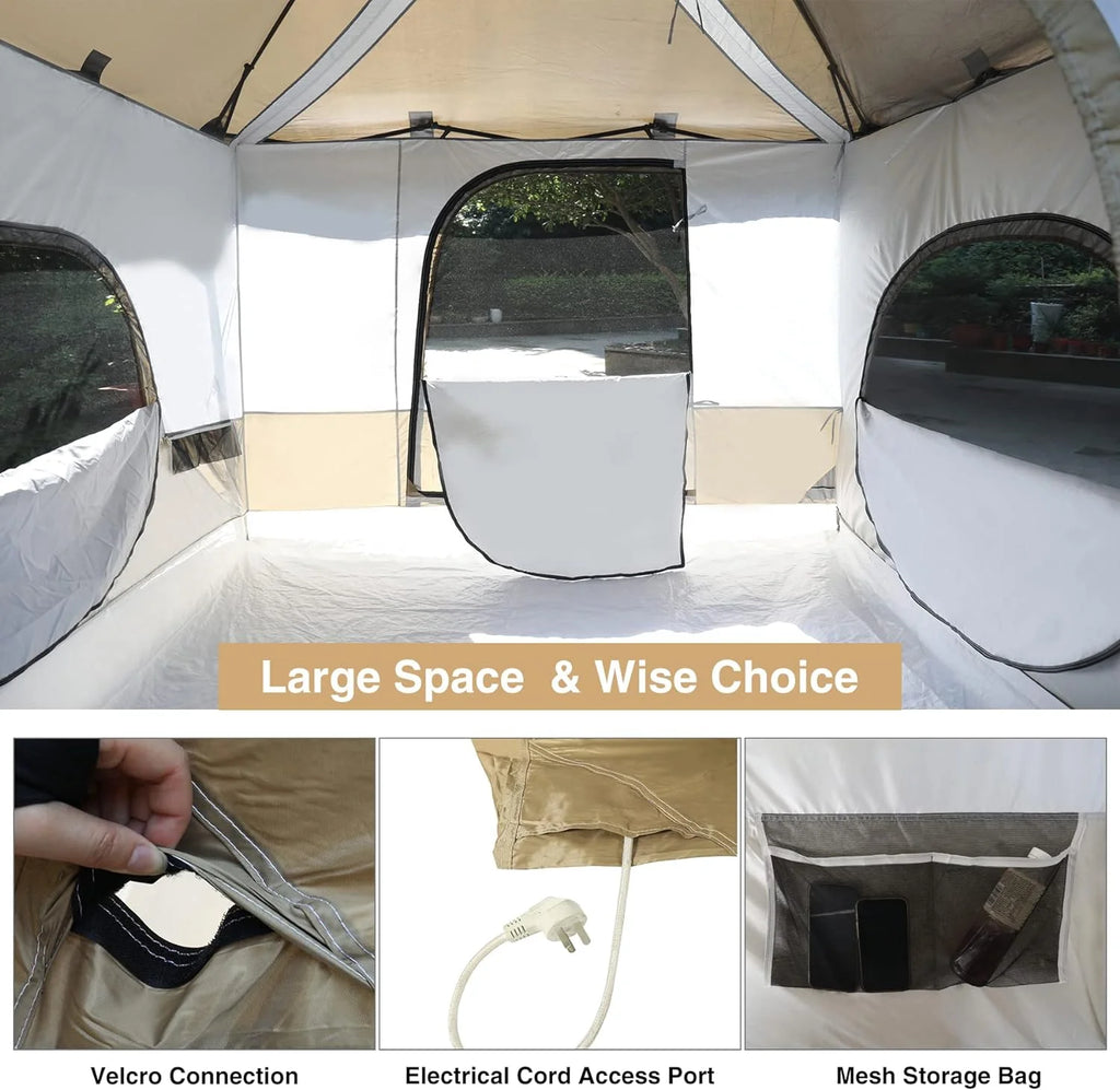 10' x 10' Khaki Camping Inner Tent Square Tent with Full Floor Y887222