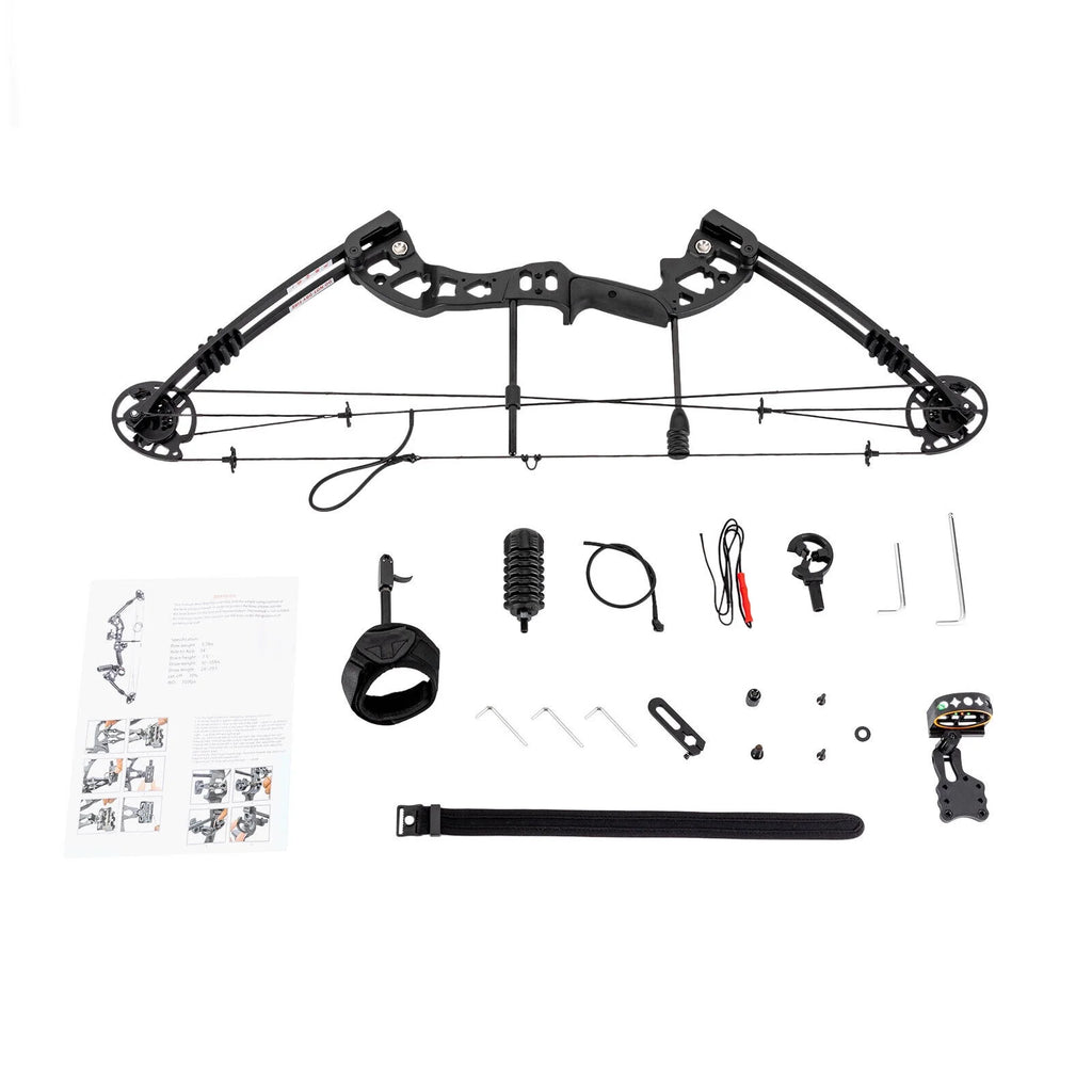 Compound Bow with 12 Arrows, 24-29.5 inches Draw Distance, 310FPS I77155