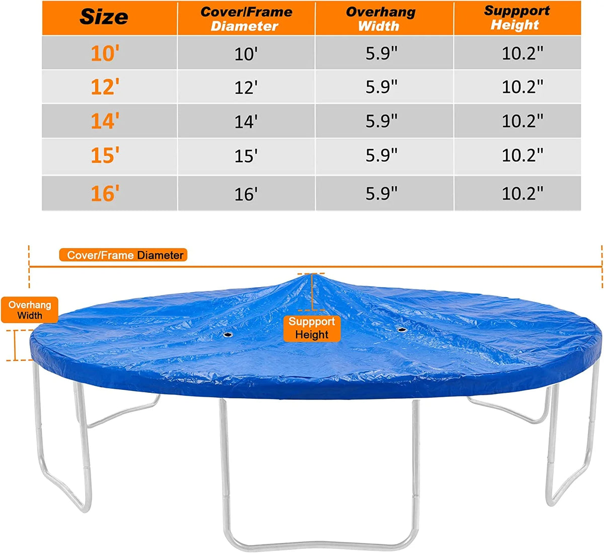 10 Foot Trampoline Winter Cover D96238
