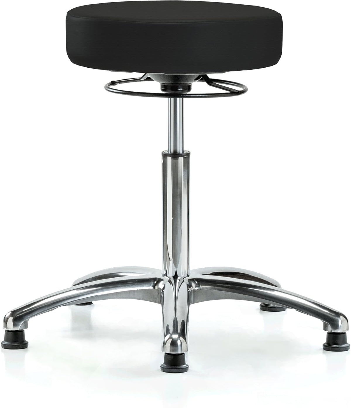Chrome 360 Degree Adjustable Swivel Stool Imperial Blue Vinyl W720