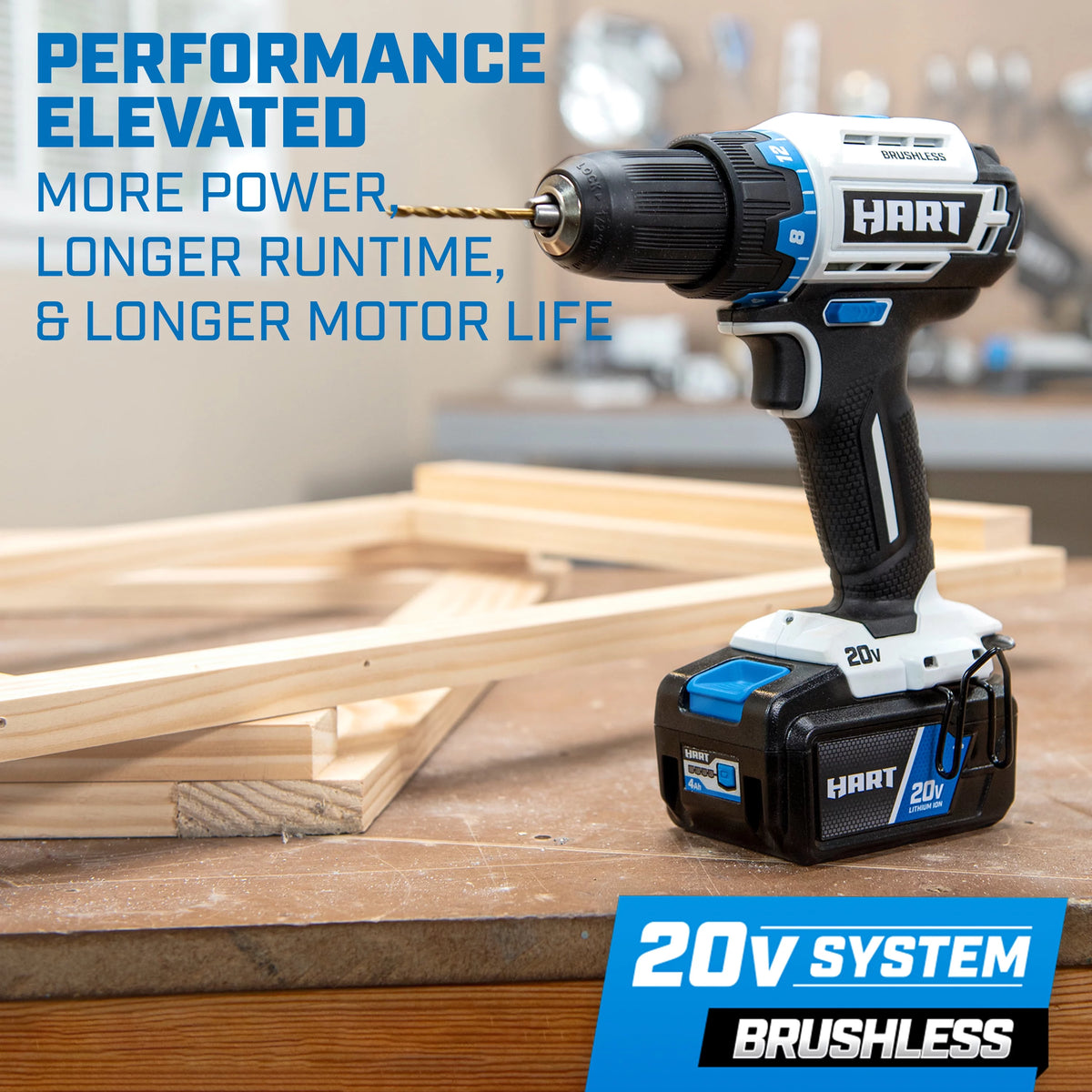 20-Volt Cordless Brushless 1/2-inch Drill/Driver Kit with 2Ah Lithium-Ion Battery B803