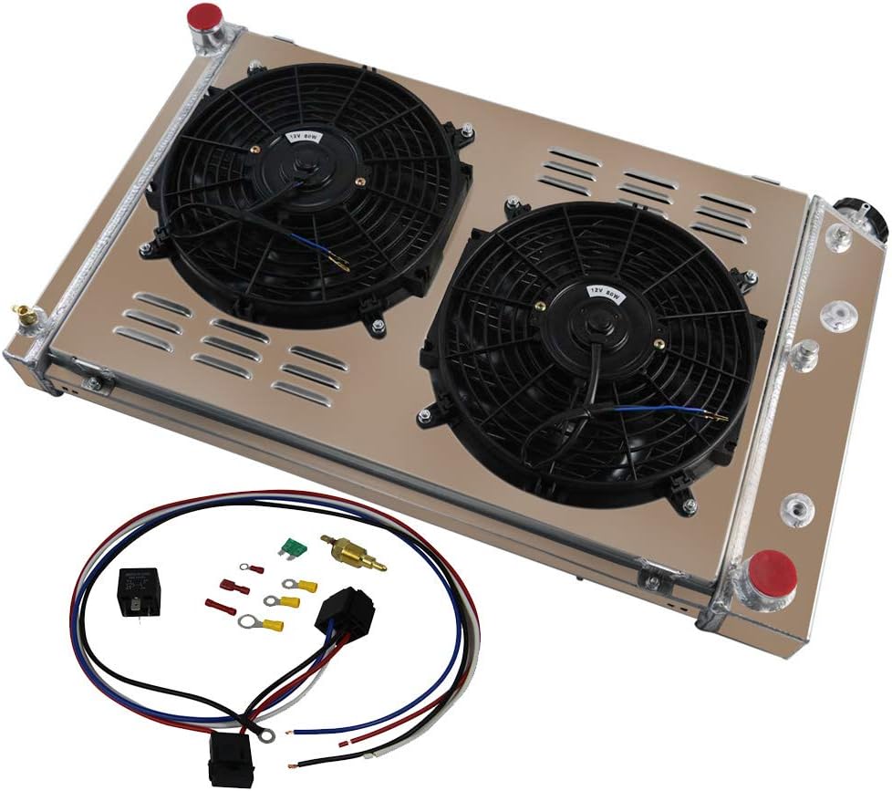 Aluminum 3 Row Radiator with Shroud Fan and Relay V82106