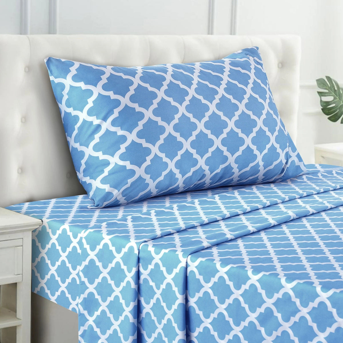 Queen Size 4 Piece Microfiber Deep Pocket Bed Sheets Set N623100